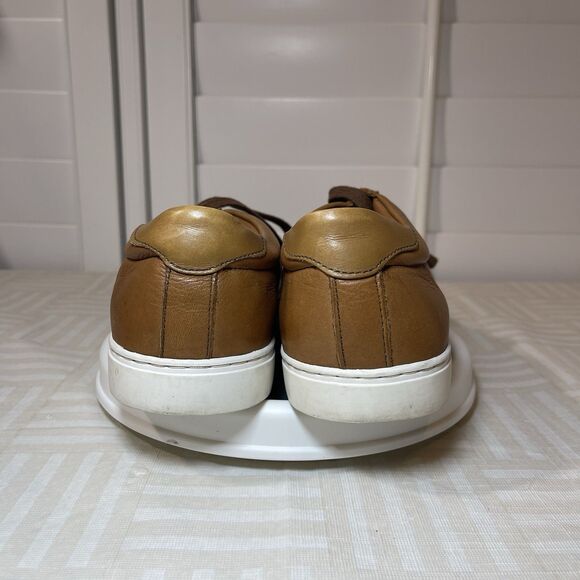 Allen Edmonds Courtside Shoes Men\'s 7 E Brown Leather Low Top Casual Sneakers